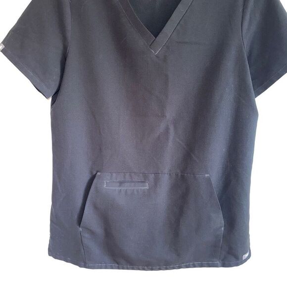 FIGS Technical Collection V-neck black scrubs - Picture 3 of 5